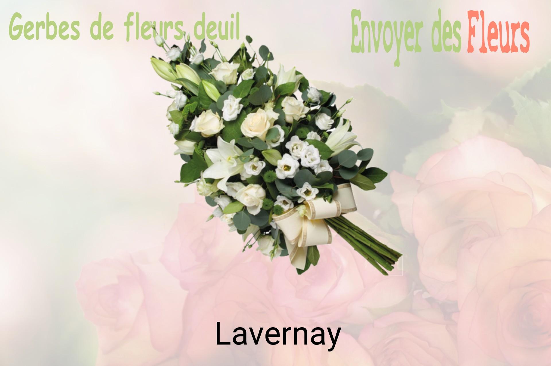 Gerbe de fleurs de deuil livrée à Lavernay
